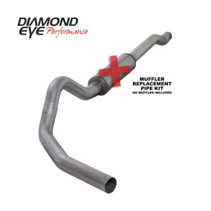 Ford F250 Performance Exhaust - Diamond Eye Performance - Cat Back, Single Rear Exit - `03-`07
